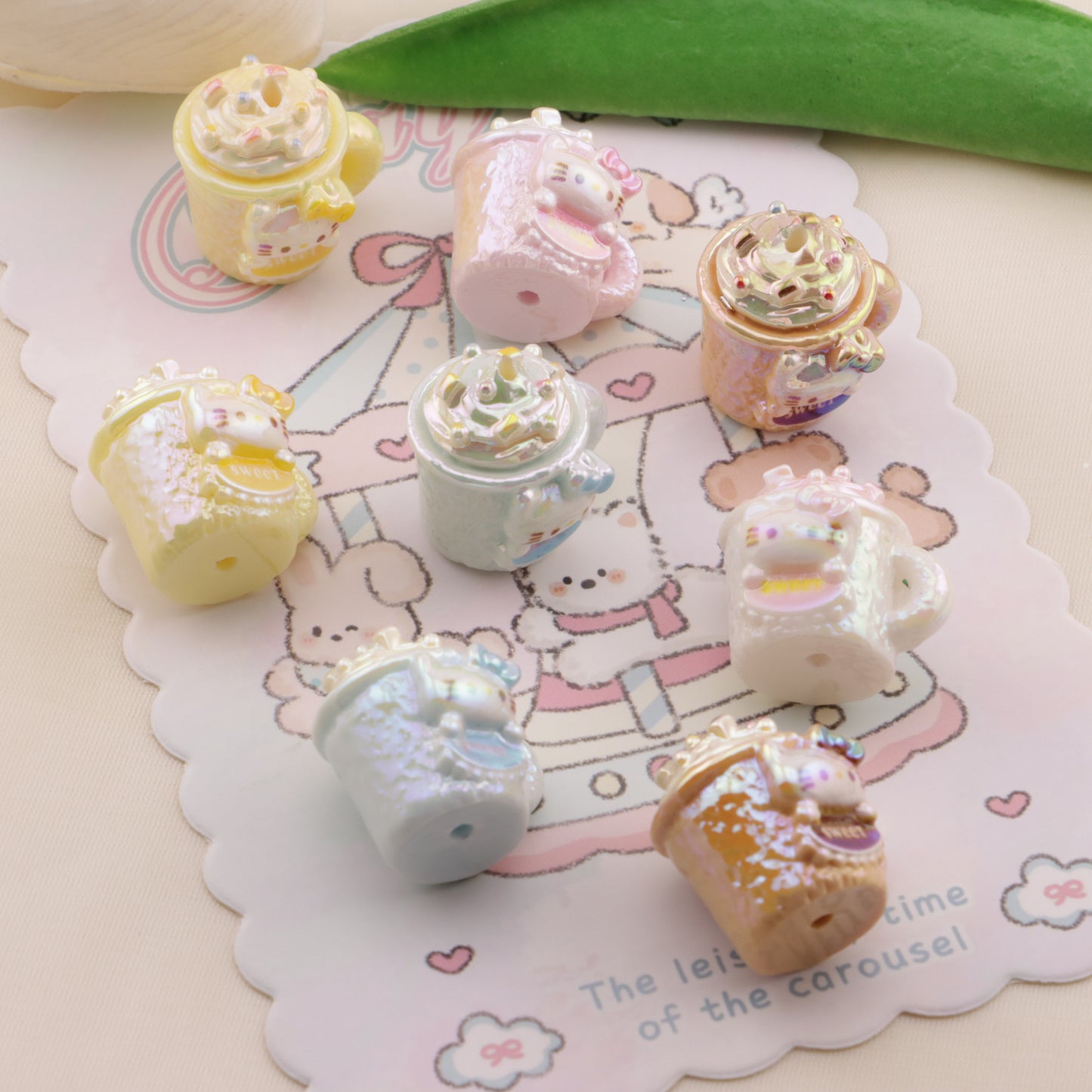 FS6564- Approximately 23*24mm UV Hello Kitty Cup Beads Fit For Pen Pen Passing