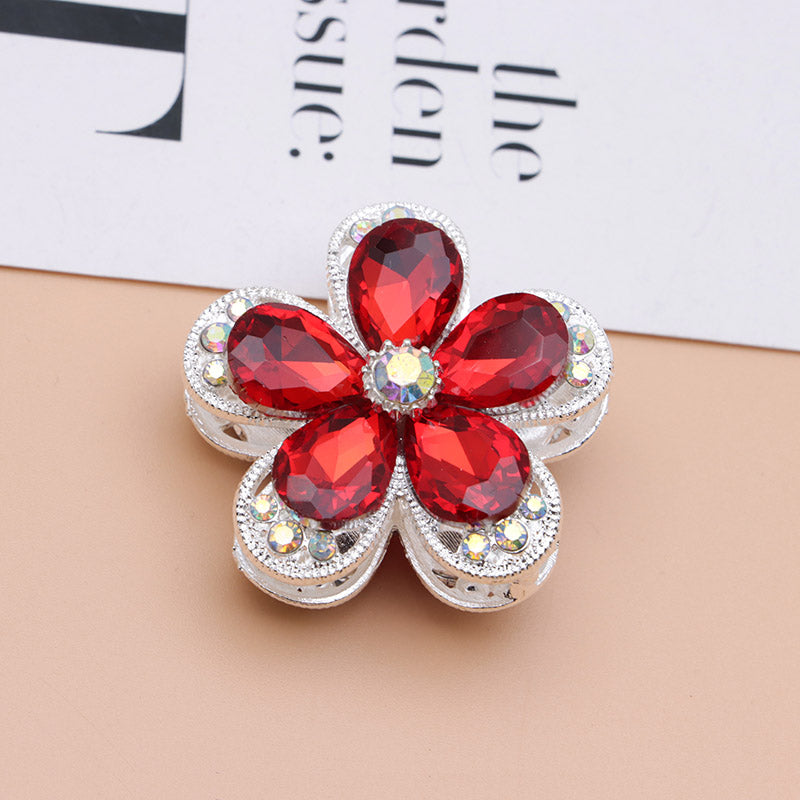FS4833- 3.6×3.6 Cm Alloy Hollow-out Five-petal Alloy Beads That Can Pass A Pen