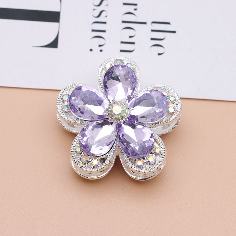 FS4833- 3.6×3.6 Cm Alloy Hollow-out Five-petal Alloy Beads That Can Pass A Pen