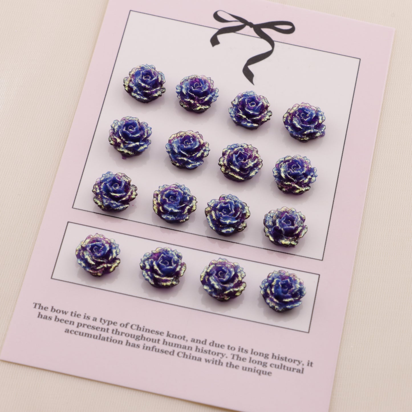 FS6554- 10mm Luminous Soft Flower Charms Ye Guang Ruan Hua Tie Pian
