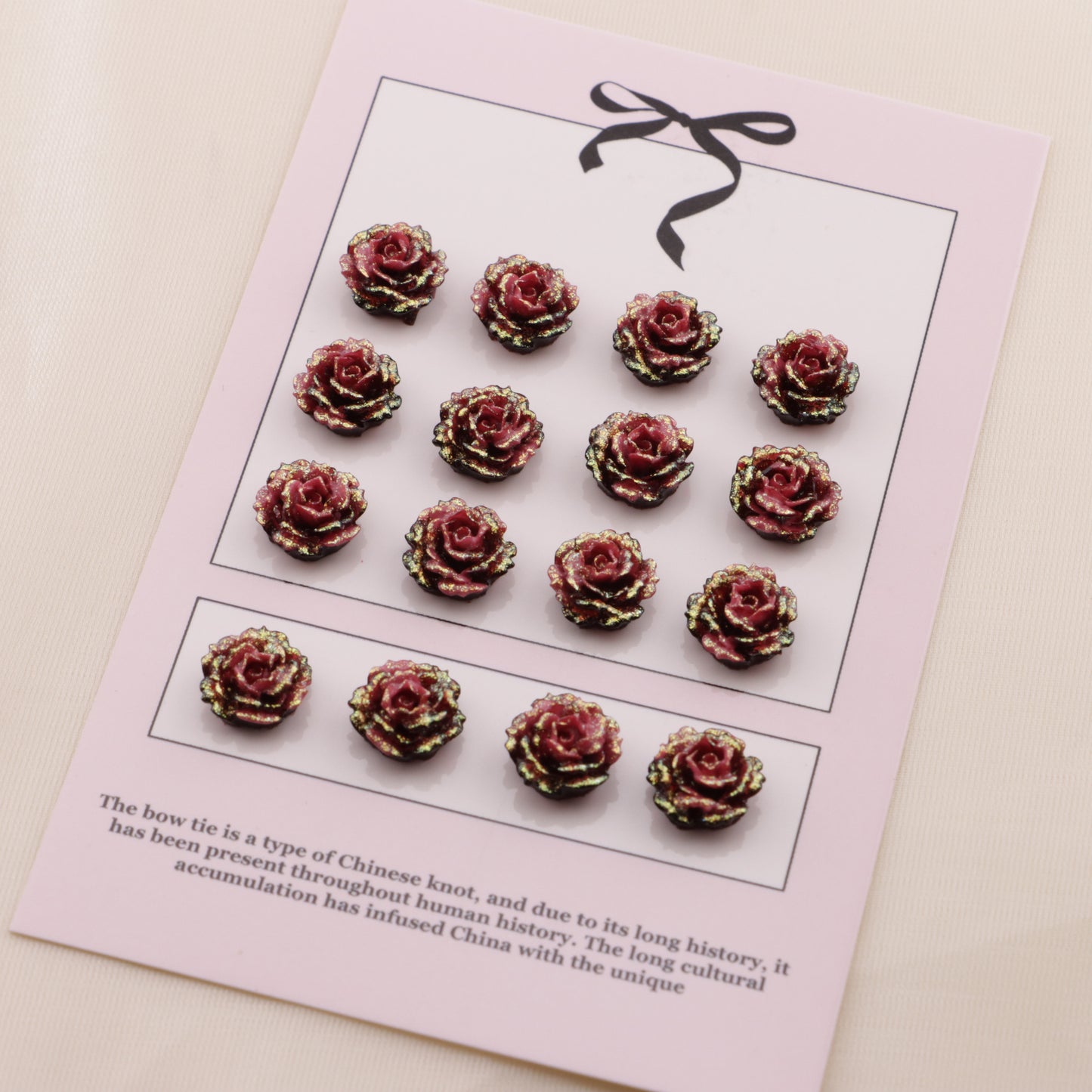 FS6554- 10mm Luminous Soft Flower Charms Ye Guang Ruan Hua Tie Pian