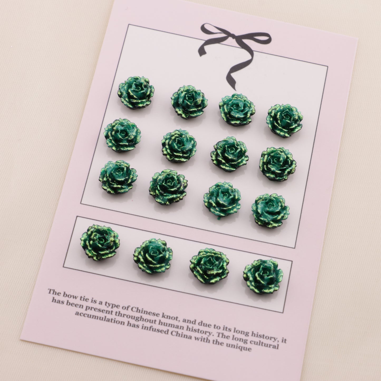 FS6554- 10mm Luminous Soft Flower Charms Ye Guang Ruan Hua Tie Pian