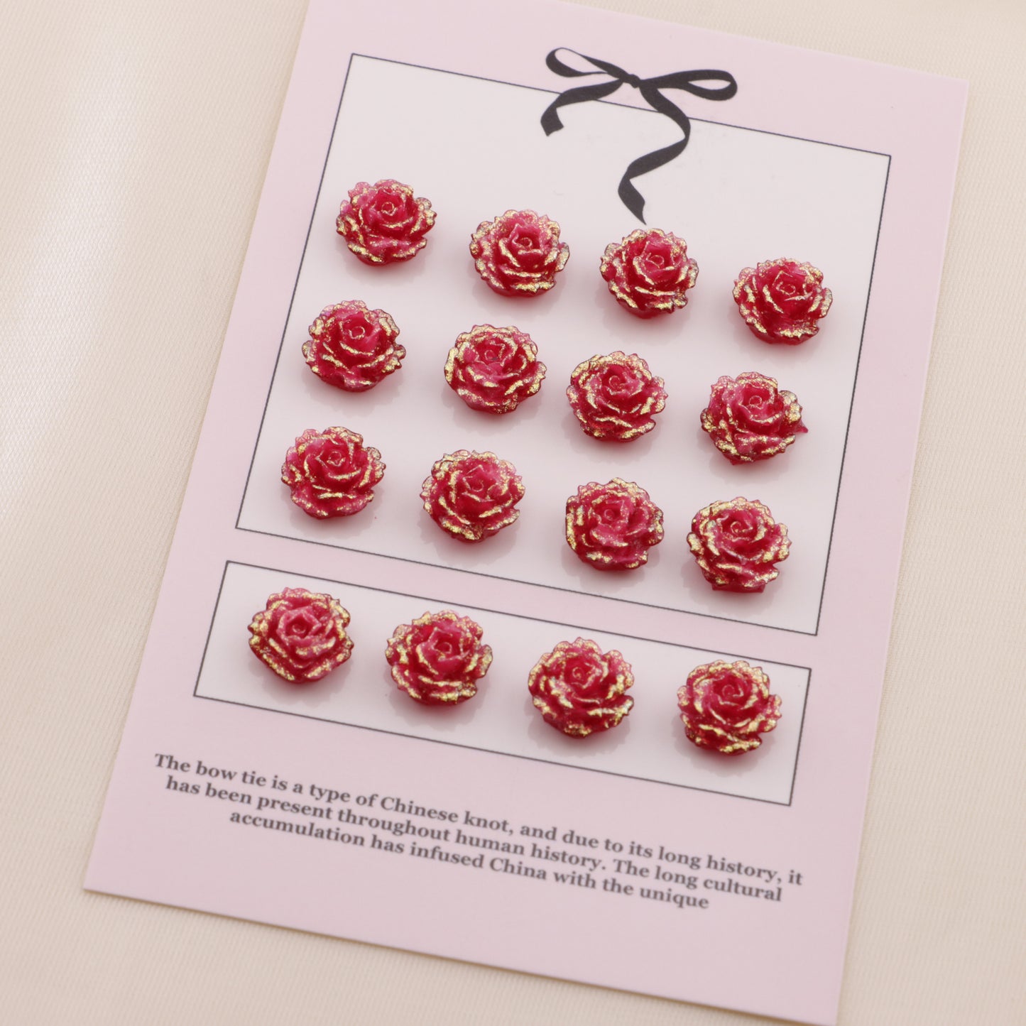 FS6554- 10mm Luminous Soft Flower Charms Ye Guang Ruan Hua Tie Pian
