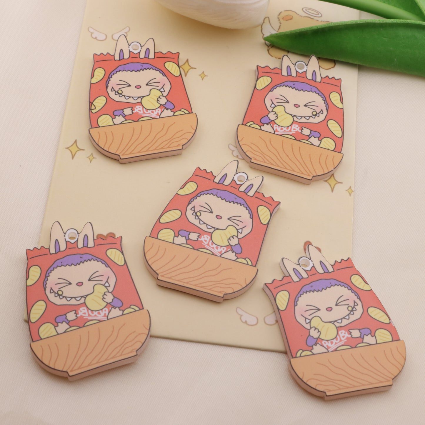 FS6537- Hanging Hole Potato Chips Labubu Acrylic Sheet