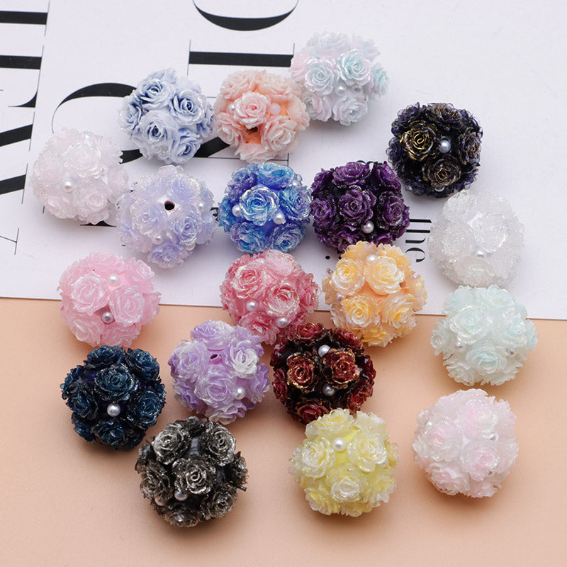 FS3873- 16mm Soft Rose - Shaped Terracotta Beads for Roses, Pen - Passable