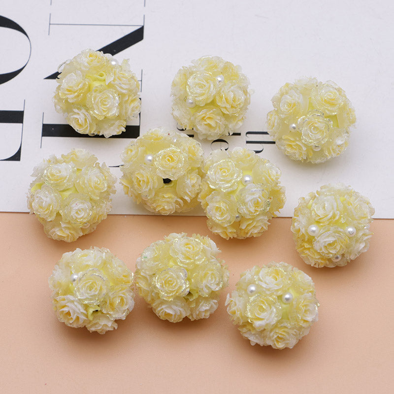 FS3873- 16mm Soft Rose - Shaped Terracotta Beads for Roses, Pen - Passable