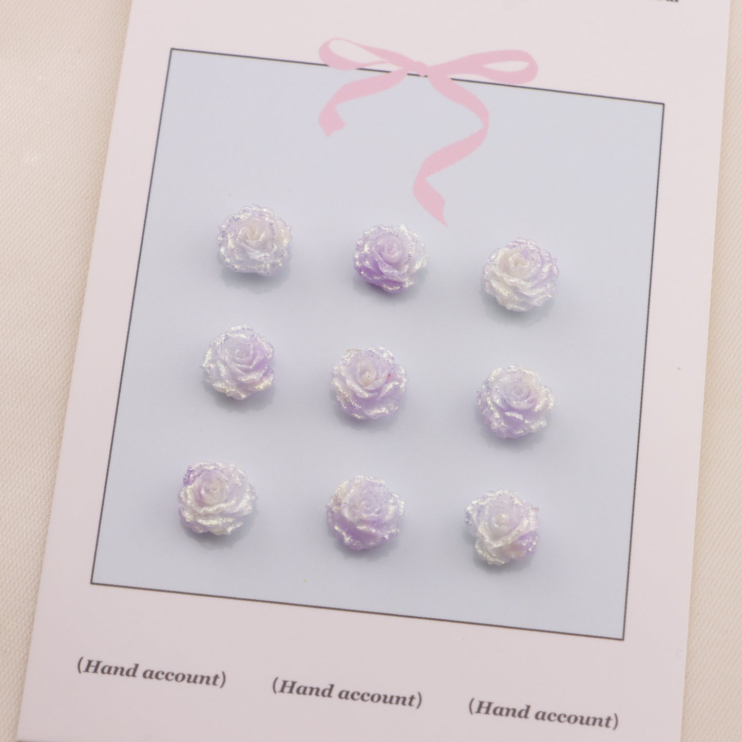 FS6568- 8mm Luminous Soft Flower Charms Luminous Soft Flower Stickers