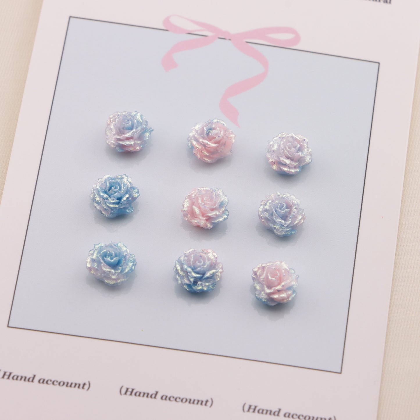 FS6568- 8mm Luminous Soft Flower Charms Luminous Soft Flower Stickers