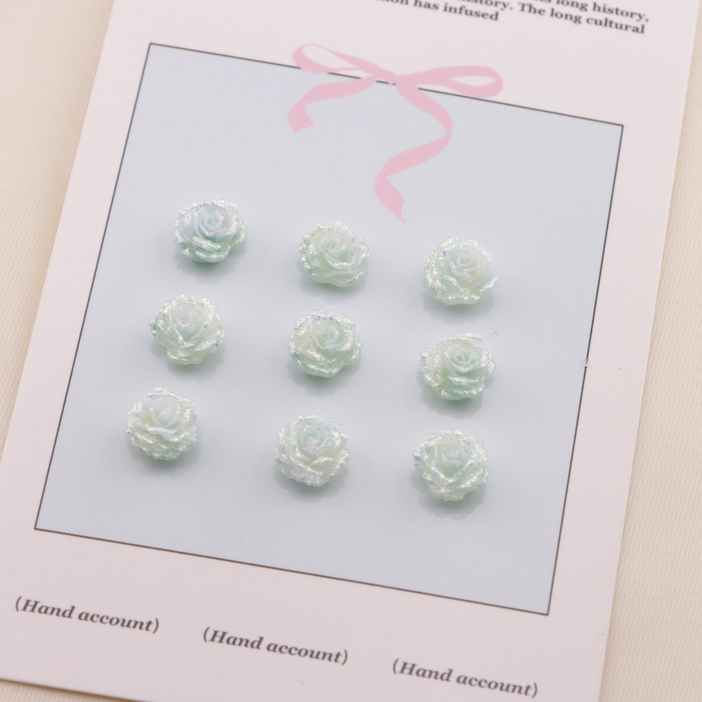 FS6568- 8mm Luminous Soft Flower Charms Luminous Soft Flower Stickers