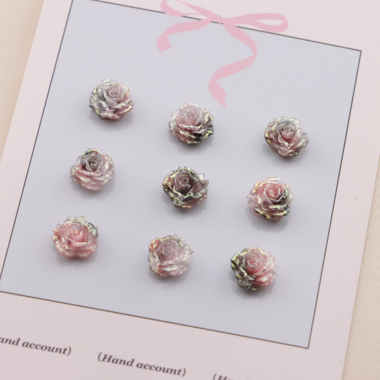 FS6568- 8mm Luminous Soft Flower Charms Luminous Soft Flower Stickers