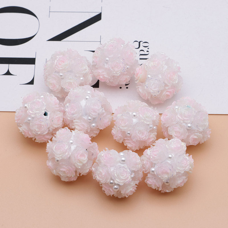 FS3873- 16mm Soft Rose - Shaped Terracotta Beads for Roses, Pen - Passable