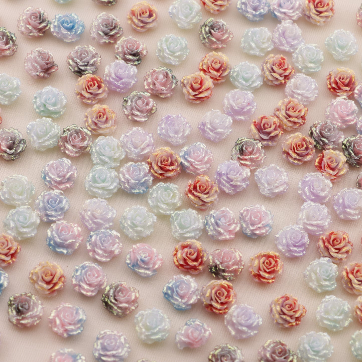 FS6568- 8mm Luminous Soft Flower Charms Luminous Soft Flower Stickers