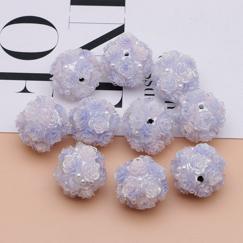 FS3873- 16mm Soft Rose - Shaped Terracotta Beads for Roses, Pen - Passable