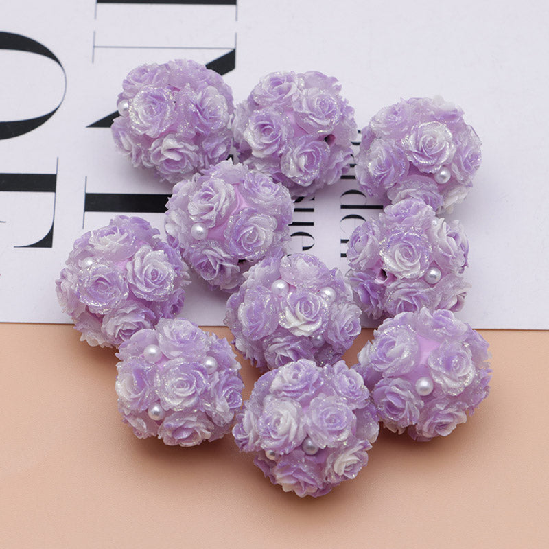 FS3873- 16mm Soft Rose - Shaped Terracotta Beads for Roses, Pen - Passable