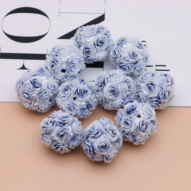 FS3873- 16mm Soft Rose - Shaped Terracotta Beads for Roses, Pen - Passable