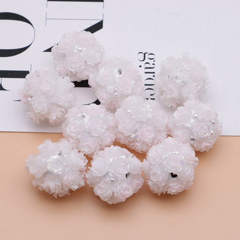 FS3873- 16mm Soft Rose - Shaped Terracotta Beads for Roses, Pen - Passable