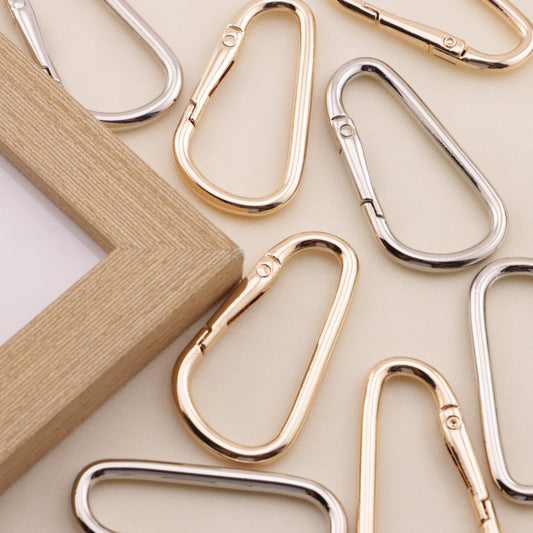 FS6578- 56*30Mm Big Size Gold Or Silver D-Shaped Keychain Ring