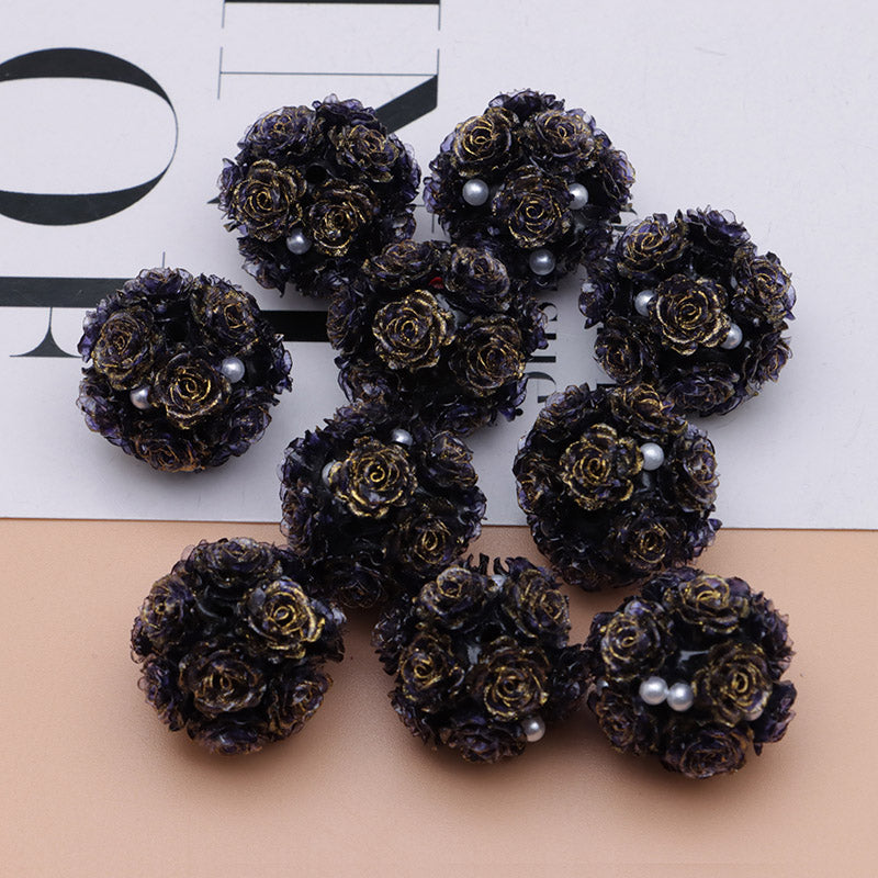FS3873- 16mm Soft Rose - Shaped Terracotta Beads for Roses, Pen - Passable