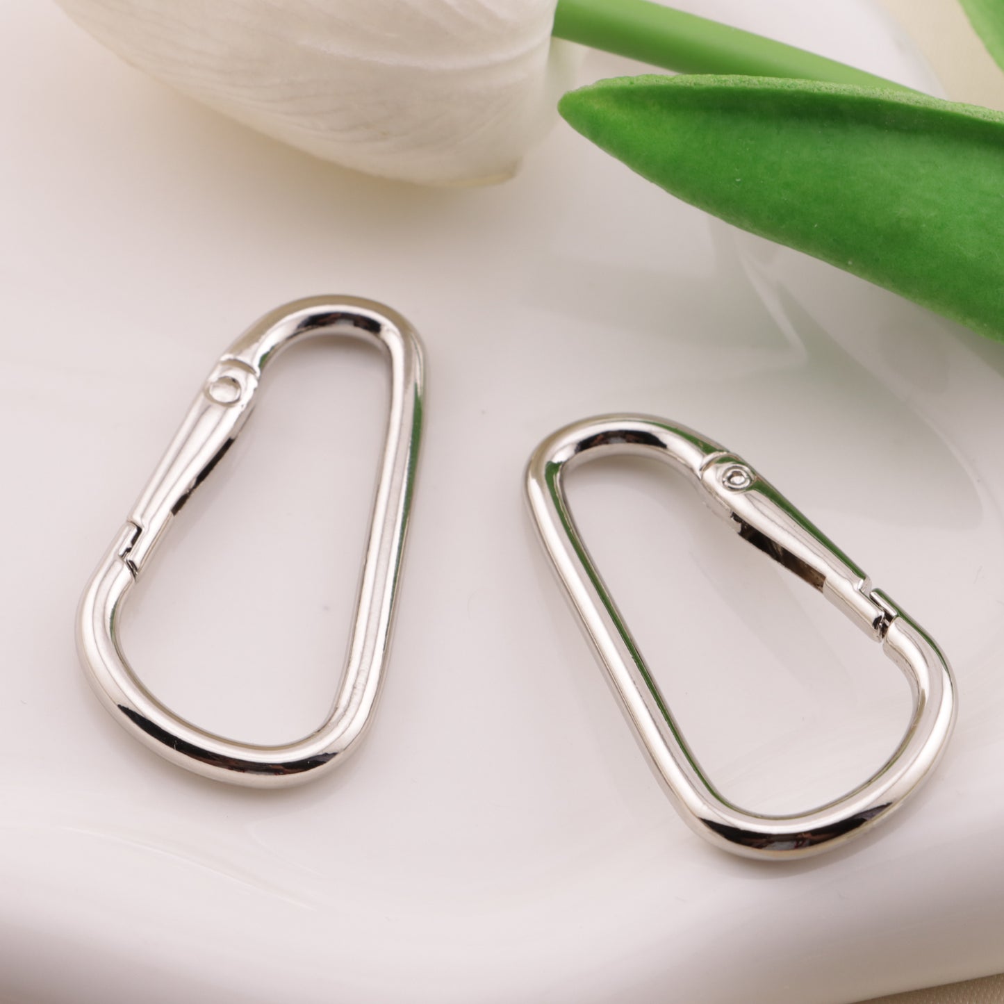 FS6578- 56*30Mm Big Size Gold Or Silver D-Shaped Keychain Ring