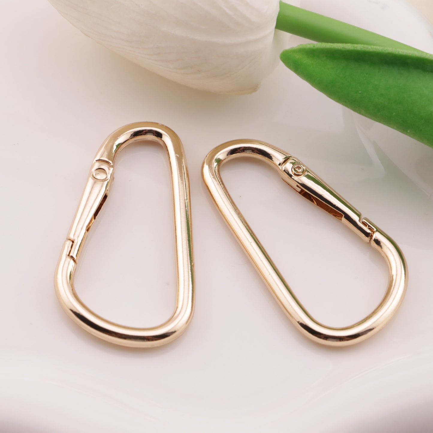 FS6578- 56*30Mm Big Size Gold Or Silver D-Shaped Keychain Ring
