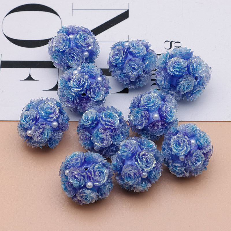FS3873- 16mm Soft Rose - Shaped Terracotta Beads for Roses, Pen - Passable