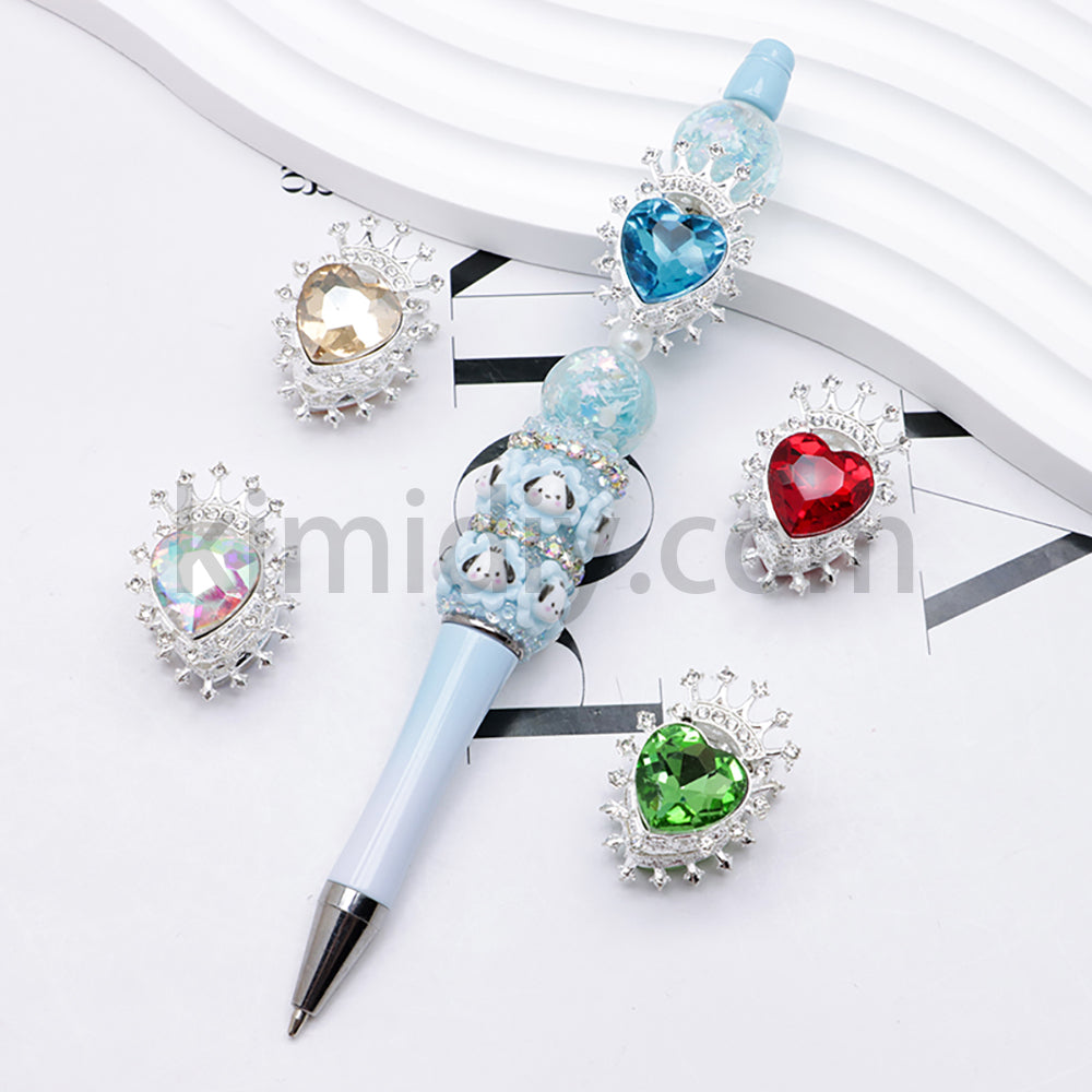 FS4843-Heart Crown Diamond Beads Fit For Beadable Pens