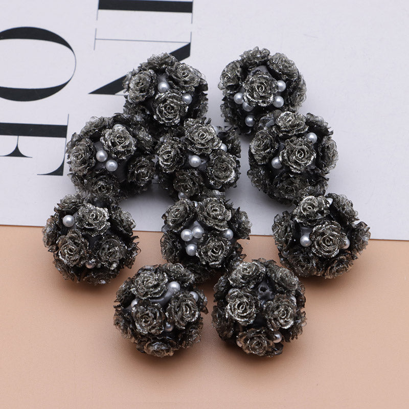 FS3873- 16mm Soft Rose - Shaped Terracotta Beads for Roses, Pen - Passable