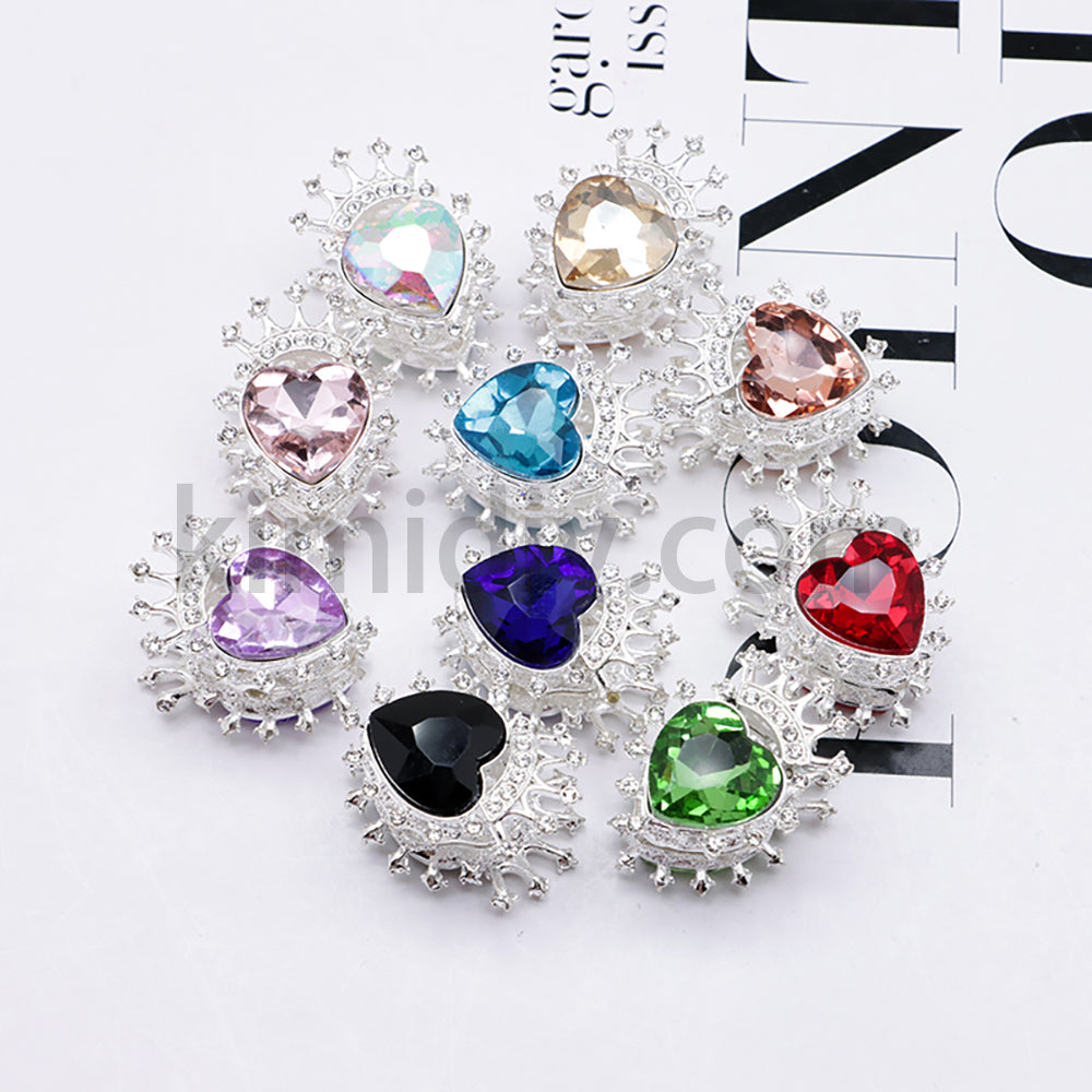 FS4843-Heart Crown Diamond Beads Fit For Beadable Pens