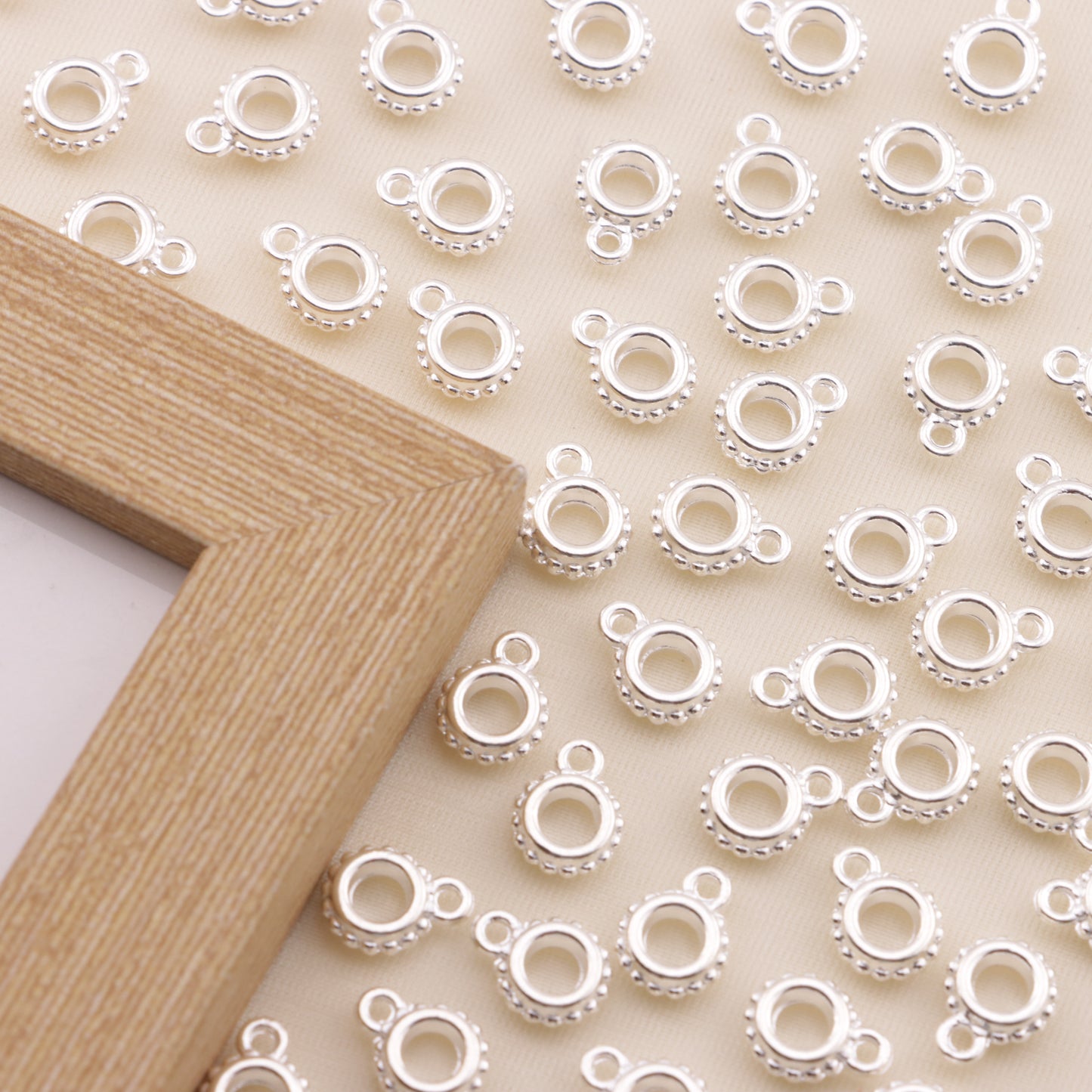 FS6579- 7mm Silver-Plated Hanging Hole Spacers
