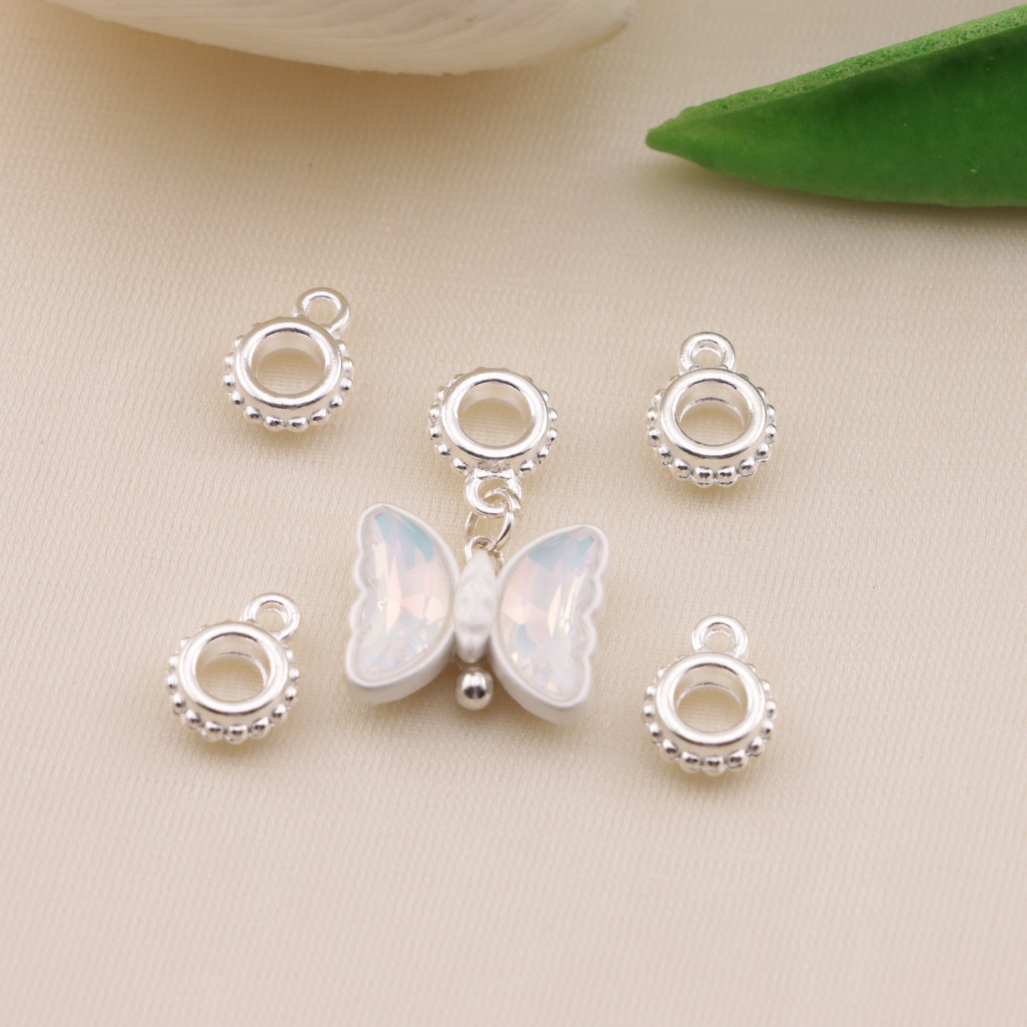 FS6579- 7mm Silver-Plated Hanging Hole Spacers