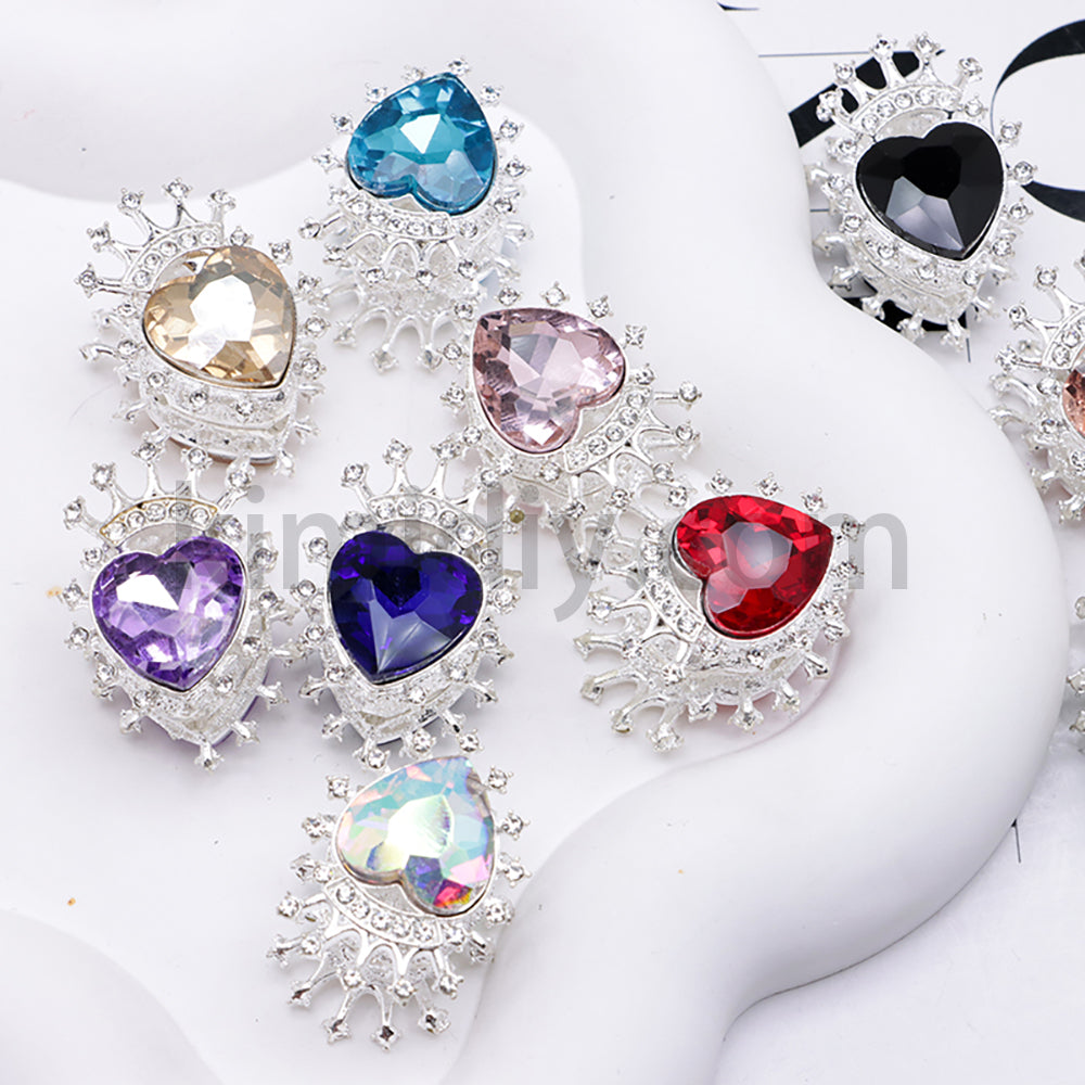 FS4843-Heart Crown Diamond Beads Fit For Beadable Pens