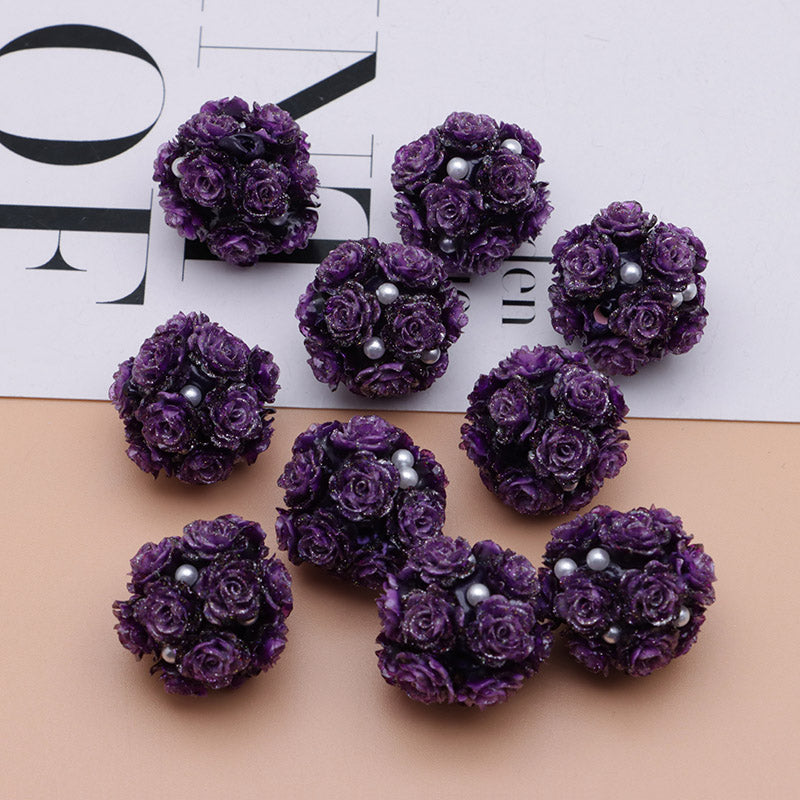 FS3873- 16mm Soft Rose - Shaped Terracotta Beads for Roses, Pen - Passable