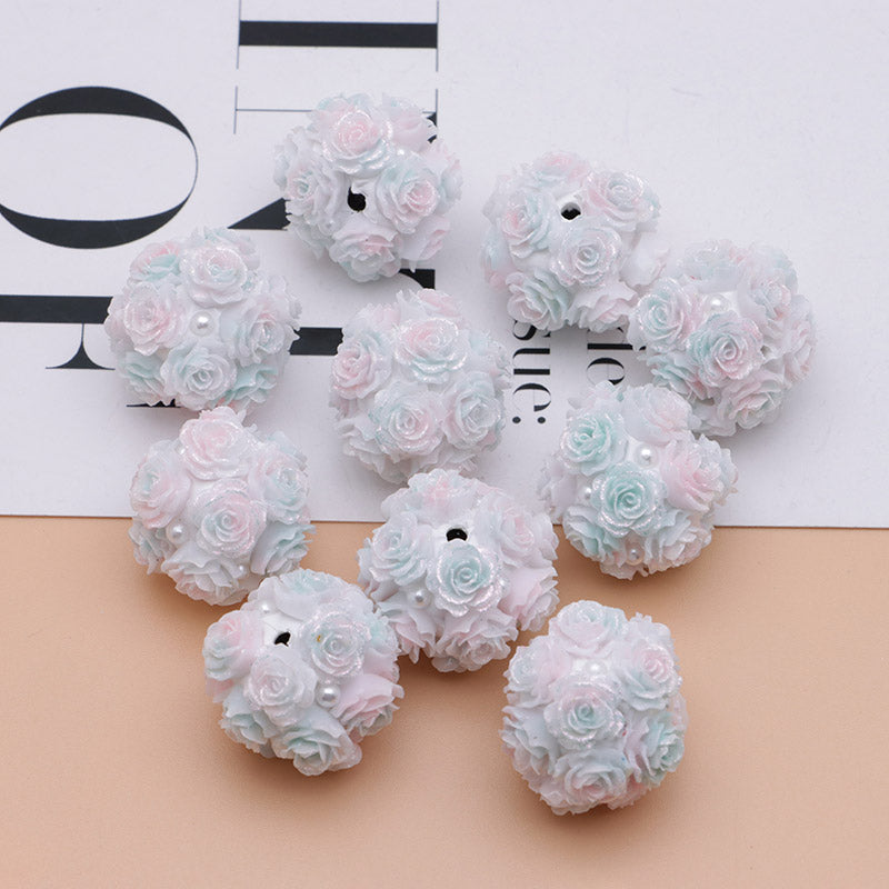 FS3873- 16mm Soft Rose - Shaped Terracotta Beads for Roses, Pen - Passable
