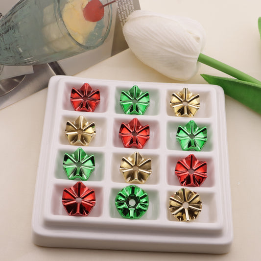 FS6587- 16Mm Christmas Color Wave Spacers Christmas Color Series Wave Spacer Beads