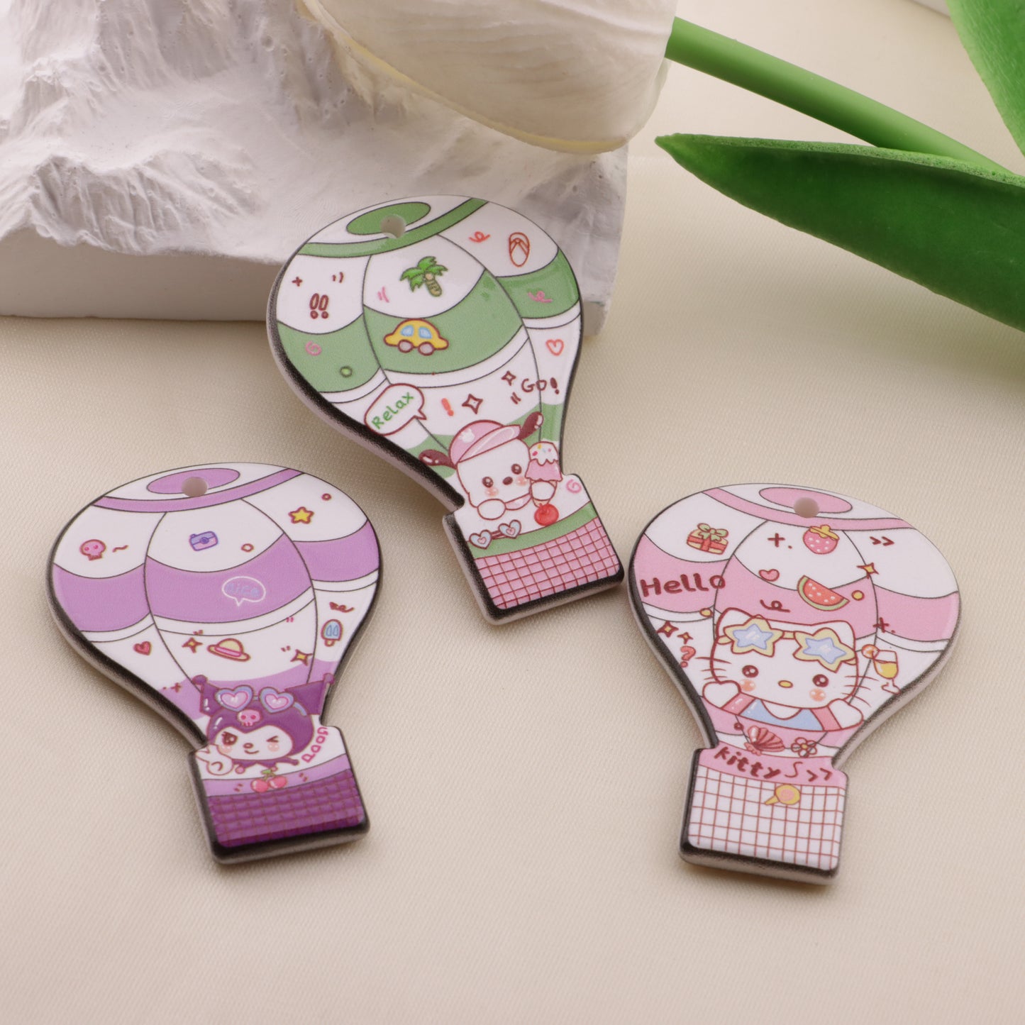 FS6588- Approximately 52*37 Sanrio Hot Air Balloon Hanging Hole Piece Sanrio Hot Air Balloon Hanging Hole Piece
