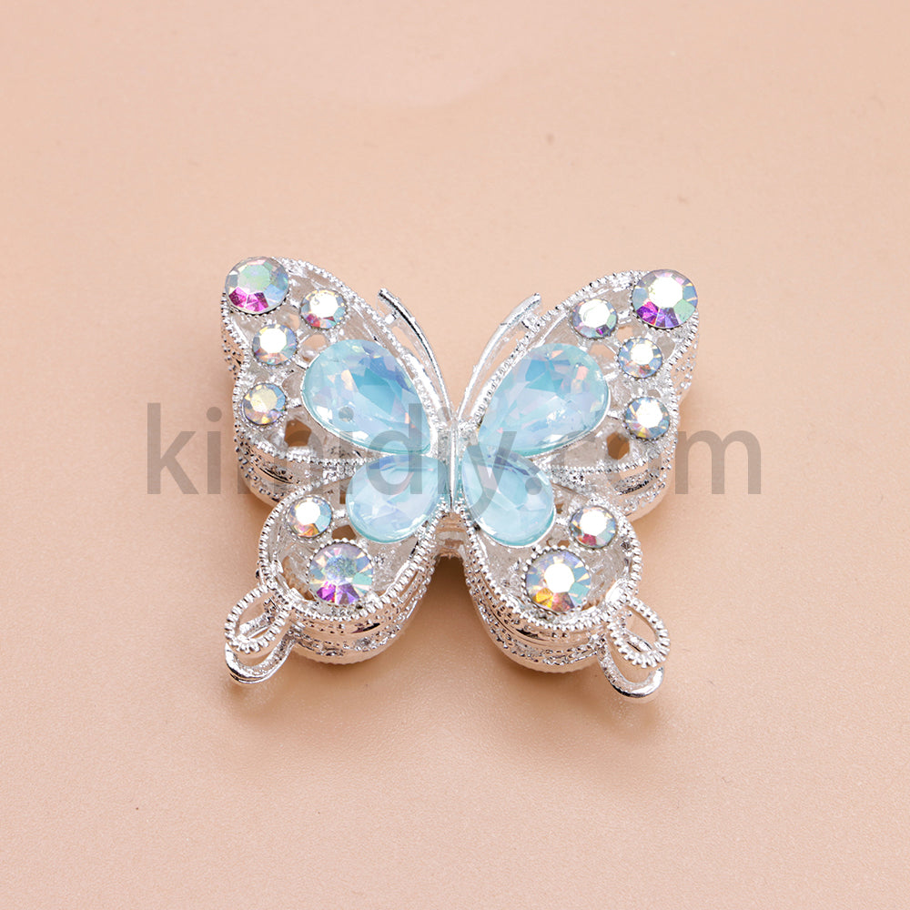 FS1627-Mocha Diamond Butterfly Metal Beads Fit For Beadable Pens
