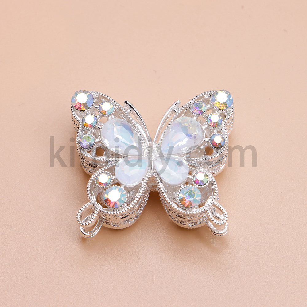 FS1627-Mocha Diamond Butterfly Metal Beads Fit For Beadable Pens
