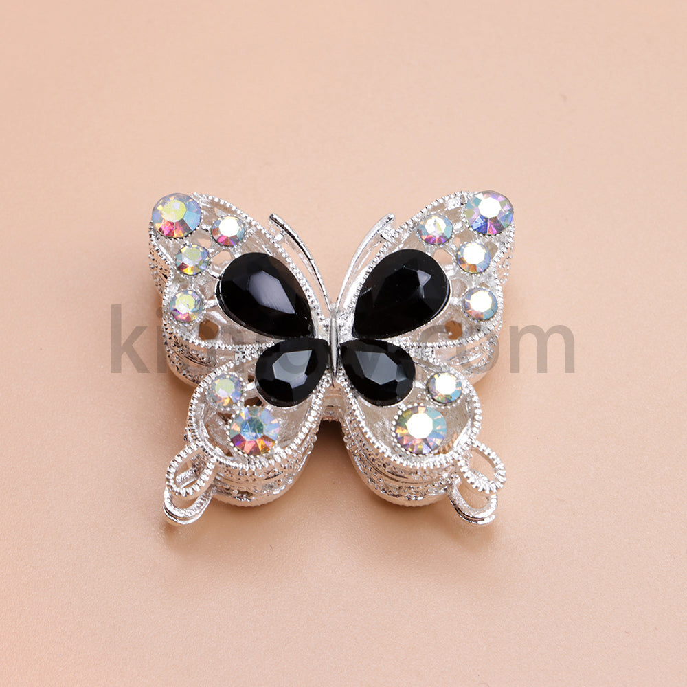 FS1627-Mocha Diamond Butterfly Metal Beads Fit For Beadable Pens