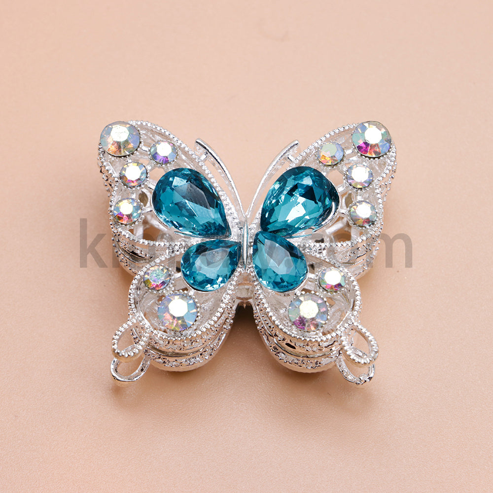 FS1627-Mocha Diamond Butterfly Metal Beads Fit For Beadable Pens