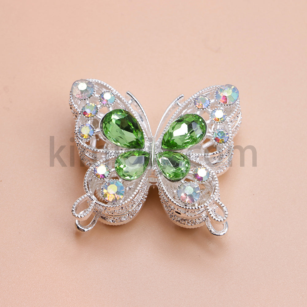 FS1627-Mocha Diamond Butterfly Metal Beads Fit For Beadable Pens