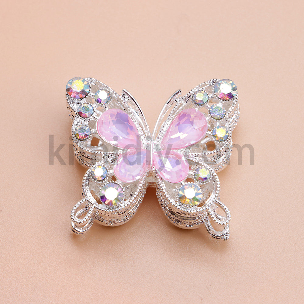 FS1627-Mocha Diamond Butterfly Metal Beads Fit For Beadable Pens