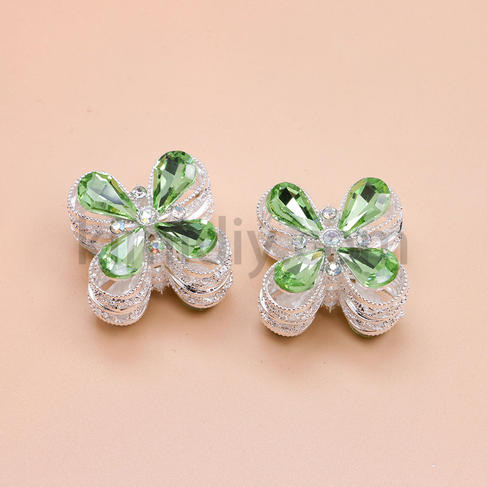 FS1781- Crystal Diamond Flower Metal Beads Fit For Beadable Pens