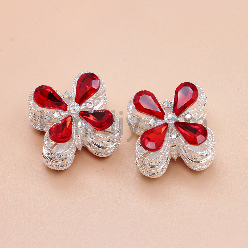 FS1781- Crystal Diamond Flower Metal Beads Fit For Beadable Pens