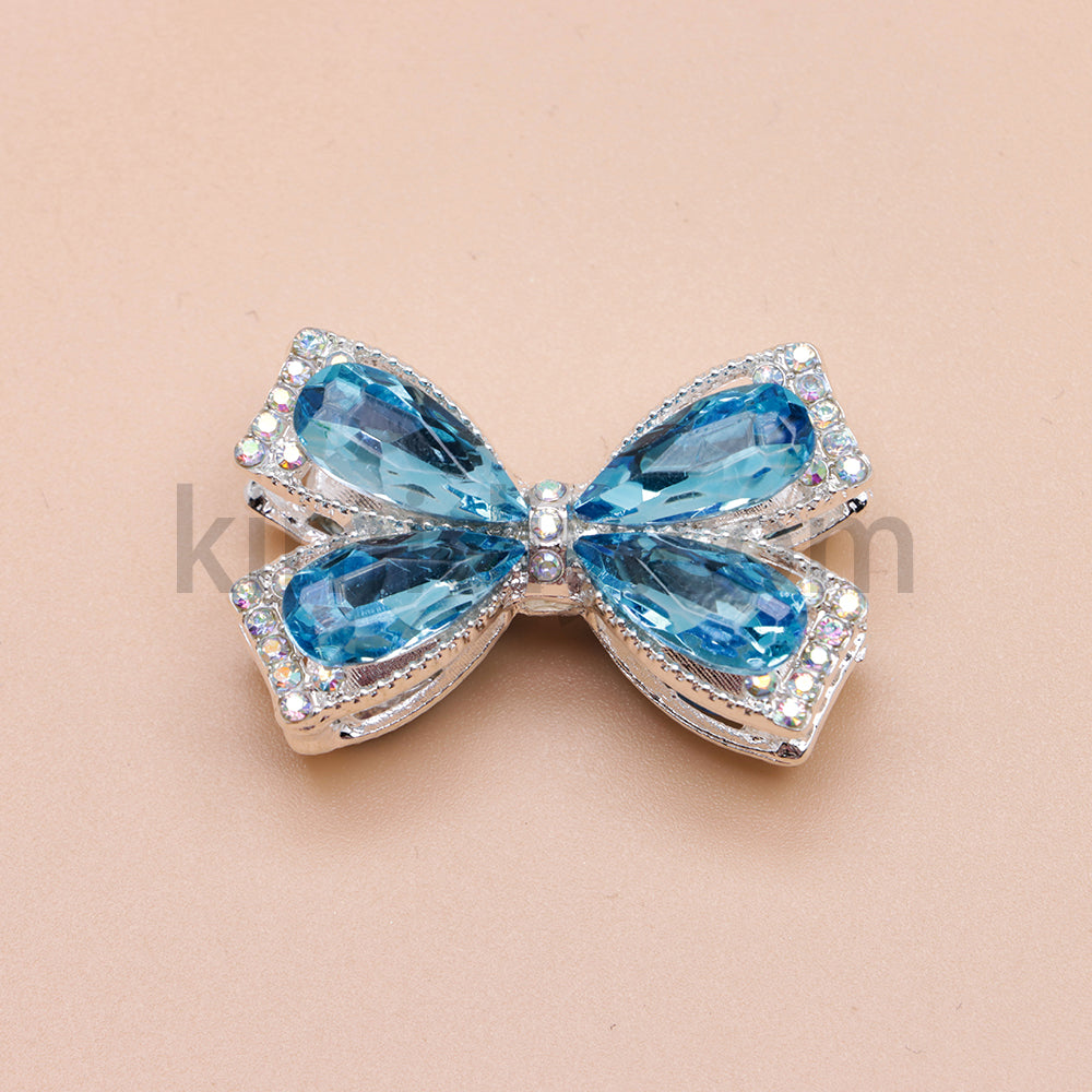 FS4850- Crystal Diamond Bows Metal Beads Fit For Beadable Pens
