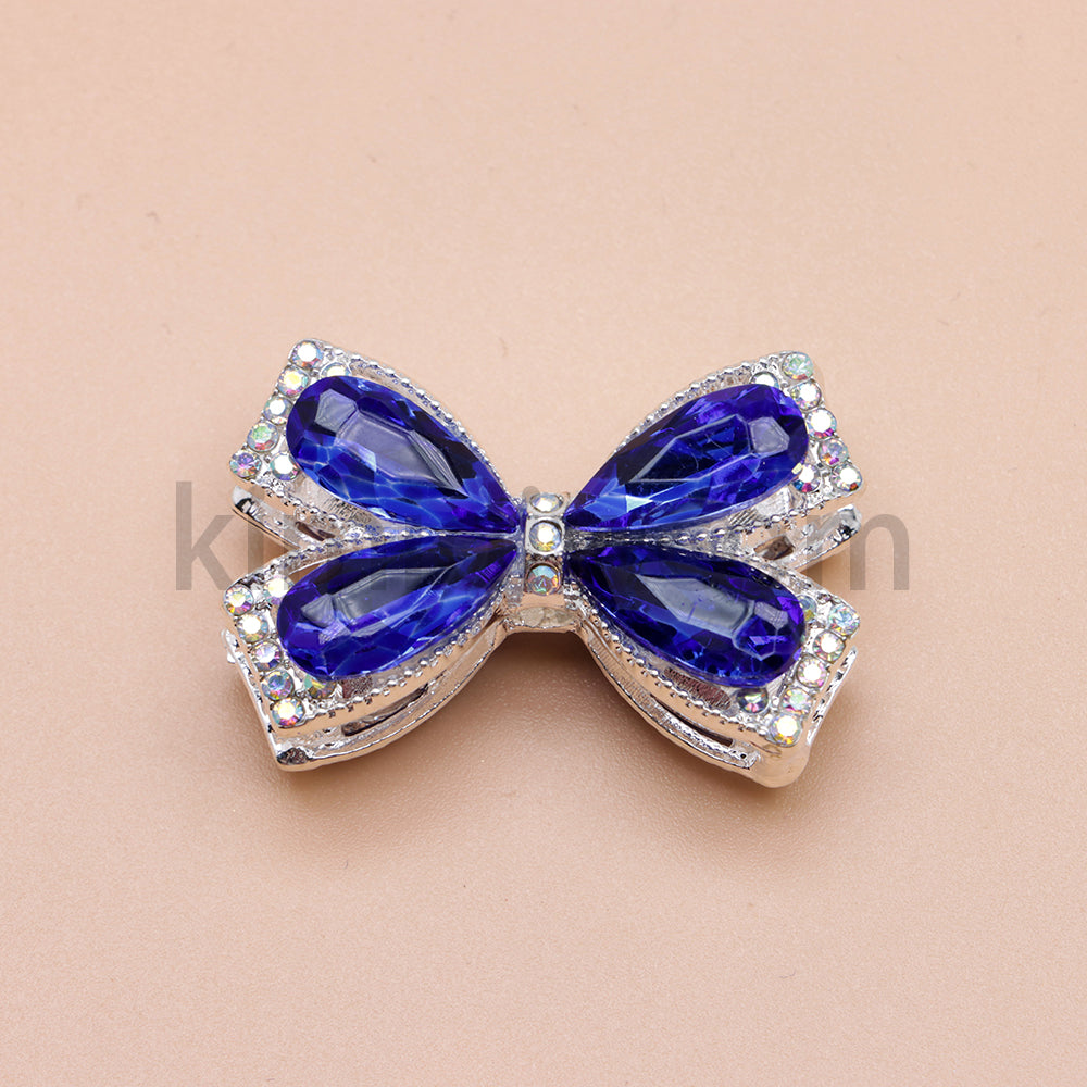 FS4850- Crystal Diamond Bows Metal Beads Fit For Beadable Pens