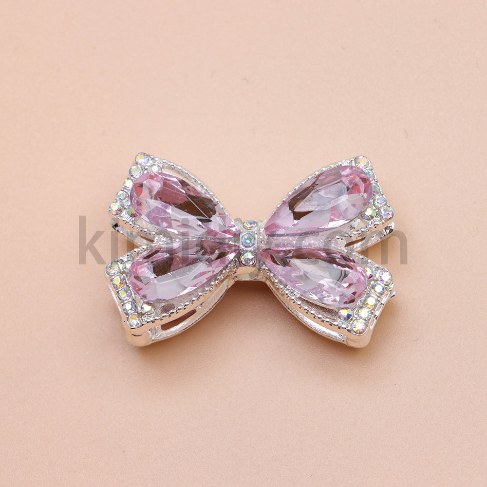 FS4850- Crystal Diamond Bows Metal Beads Fit For Beadable Pens