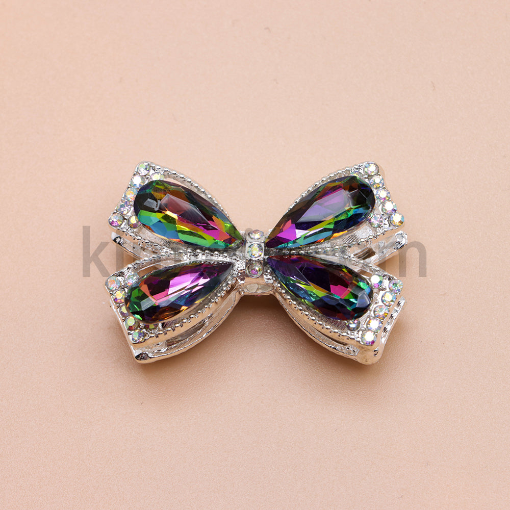 FS4850- Crystal Diamond Bows Metal Beads Fit For Beadable Pens