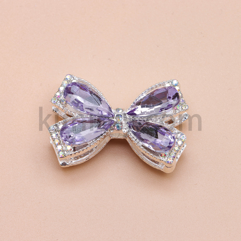 FS4850- Crystal Diamond Bows Metal Beads Fit For Beadable Pens