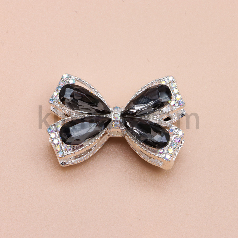 FS4850- Crystal Diamond Bows Metal Beads Fit For Beadable Pens