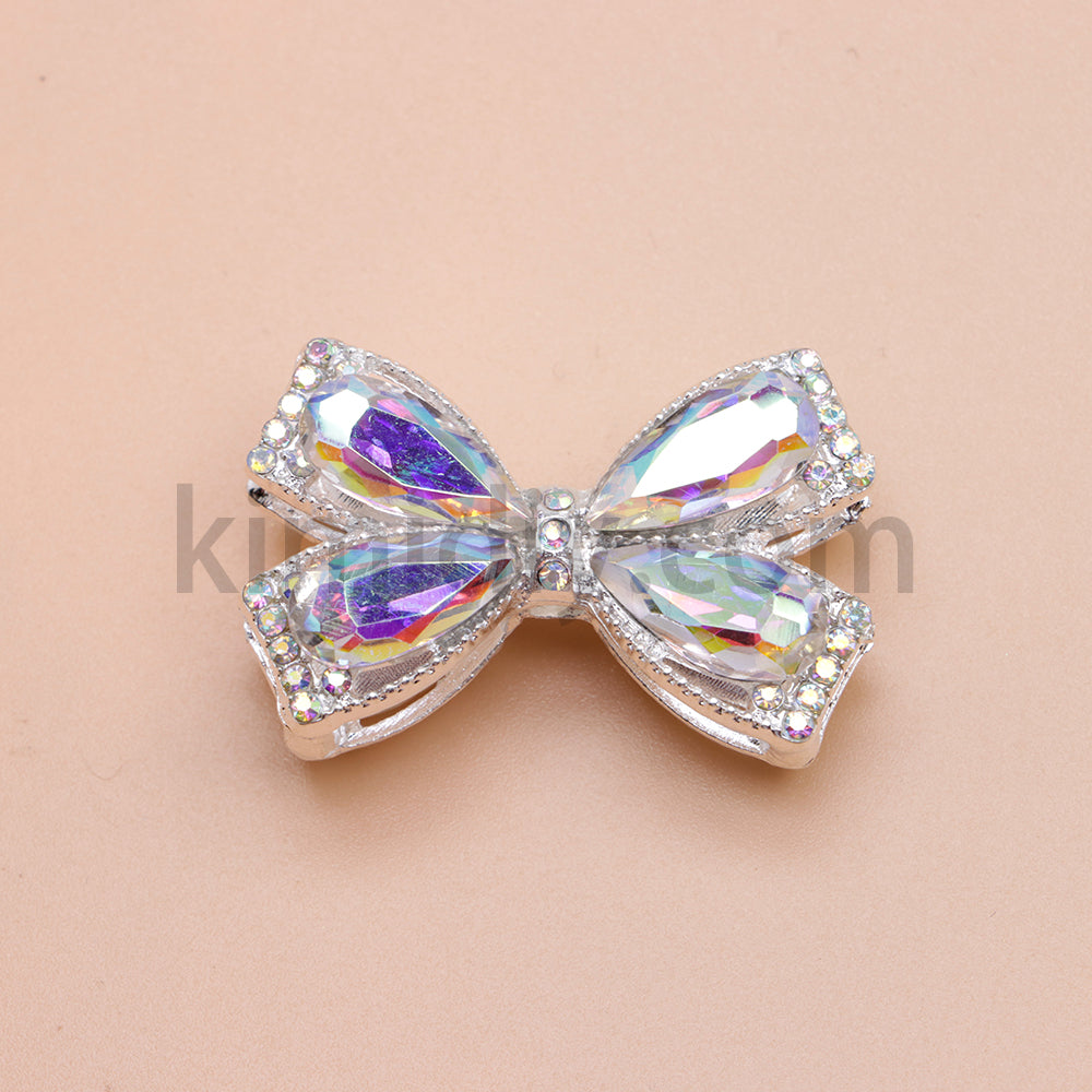 FS4850- Crystal Diamond Bows Metal Beads Fit For Beadable Pens